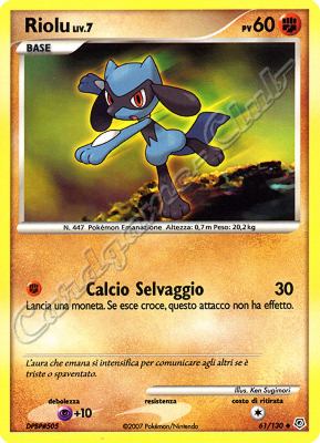 061 / 130 Riolu LIV.7 non comune (IT) -NEAR MINT-
