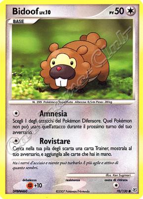 070 / 130 Bidoof LIV.10 comune (IT) -NEAR MINT-