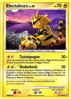 081 / 130 Electabuzz LIV.29 comune (IT) -NEAR MINT-
