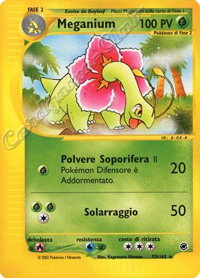 053 / 165 Meganium rara (IT) -NEAR MINT-