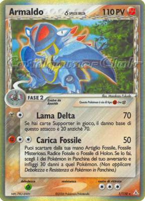001 / 110 Armaldo Delta Species rara foil (IT) -NEAR MINT-