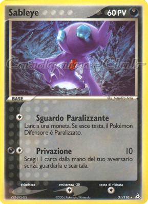 031 / 110 Sableye rara (IT) -NEAR MINT-