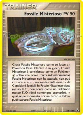 092 / 110 Fossile Misterioso PV 50 comune (IT) -NEAR MINT-