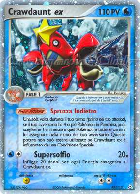 099 / 110 Crawdaunt EX rara ex foil (IT) -NEAR MINT-