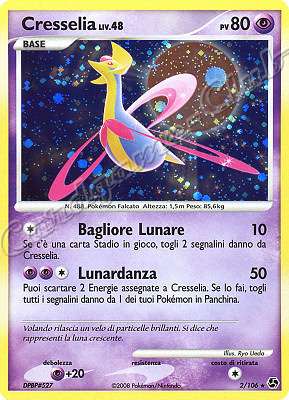 002 / 106 Cresselia LIV.48 rara foil (IT) -NEAR MINT-