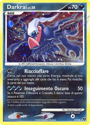 003 / 106 Darkrai LIV.38 rara foil (IT) -NEAR MINT-