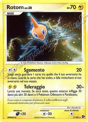 007 / 106 Rotom LIV.38 rara foil (IT) -NEAR MINT-