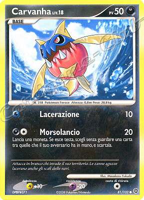 081 / 132 Carvanha LIV.18 comune (IT) -NEAR MINT-