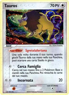 012 / 100 Tauros rara foil (IT) -NEAR MINT-