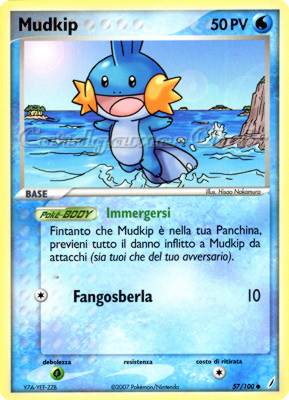 057 / 100 Mudkip comune (IT) -NEAR MINT-