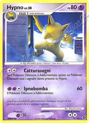 019 / 106 Hypno LIV.28 rara (IT) -NEAR MINT-