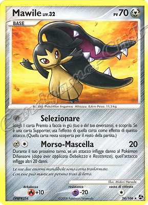 024 / 106 Mawile LIV.32 rara (IT) -NEAR MINT-
