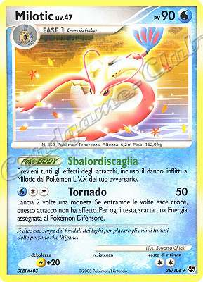 025 / 106 Milotic LIV.47 rara (IT) -NEAR MINT-