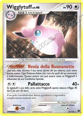 032 / 106 Wigglytuff LIV.46 rara (IT) -NEAR MINT-