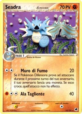 022 / 101 Seadra Specie Delta rara (IT) -NEAR MINT-