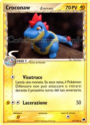 027 / 101 Croconaw Specie Delta non comune (IT) -NEAR MINT-