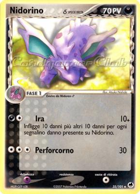 035 / 101 Nidorino Specie Delta non comune (IT) -NEAR MINT-