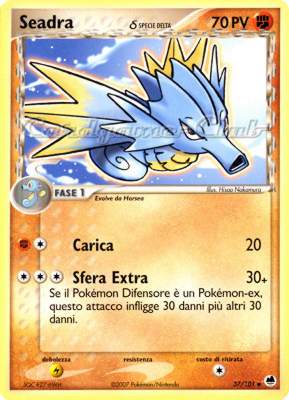 037 / 101 Seadra Specie Delta non comune (IT) -NEAR MINT-