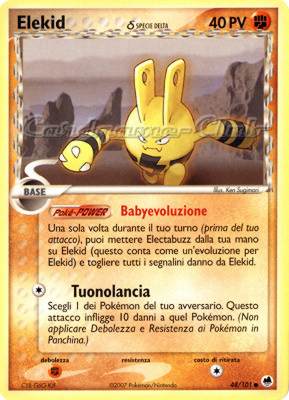 048 / 101 Elekid Specie Delta comune (IT) -NEAR MINT-