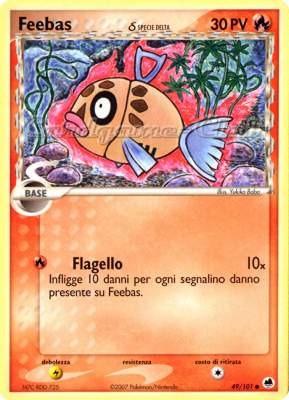 049 / 101 Feebas Specie Delta comune (IT) -NEAR MINT-