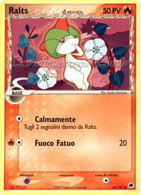 061 / 101 Ralts Specie Delta comune (IT) -NEAR MINT-