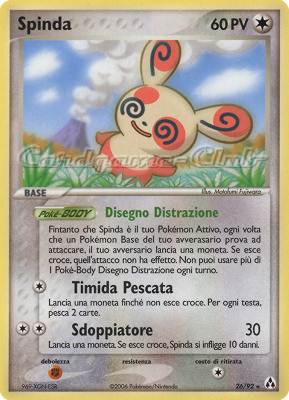 26 / 92 Spinda rara (IT) -NEAR MINT-