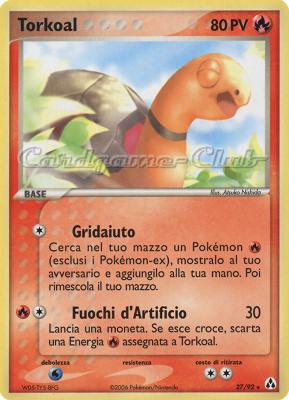 27 / 92 Torkoal rara (IT) -NEAR MINT-