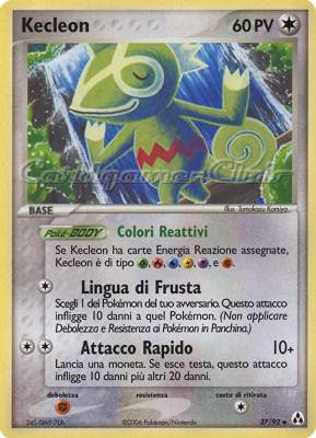 37 / 92 Kecleon non comune (IT) -NEAR MINT-