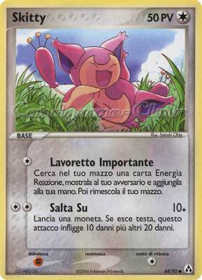 64 / 92 Skitty comune (IT) -NEAR MINT-