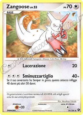 059 / 106 Zangoose LIV.23 non comune (IT) -NEAR MINT-