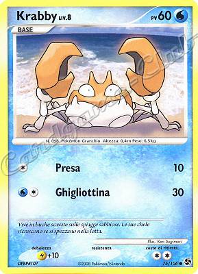 075 / 106 Krabby LIV.8 comune (IT) -NEAR MINT-