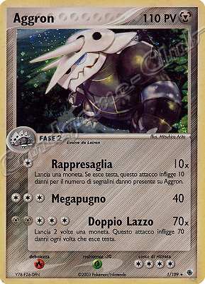 001 / 109 Aggron rara foil (IT) -NEAR MINT-