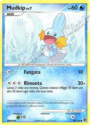 080 / 106 Mudkip LIV.7 comune (IT) -NEAR MINT-