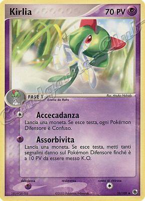 035 / 109 Kirlia H-28 non comune (IT) -NEAR MINT-