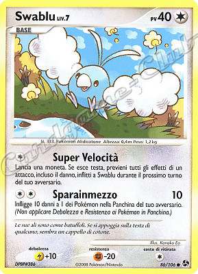 086 / 106 Swablu LIV.7 comune (IT) -NEAR MINT-