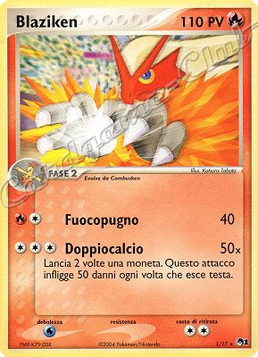 01/17 Blaziken rara (IT) -NEAR MINT-