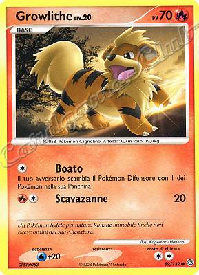 089 / 132 Growlithe LIV.20 comune (IT) -NEAR MINT-