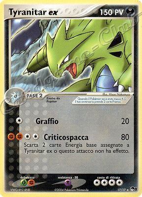 17 / 17 Tyranitar ex rara (IT) -NEAR MINT-