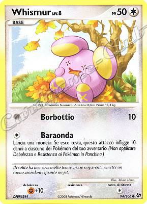 094 / 106 Whismur LIV.8 comune (IT) -NEAR MINT-