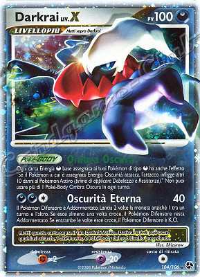104 / 106 Darkrai LIV.X rara livello X foil (IT) -NEAR MINT-