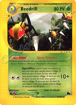 005 / 144 Beedrill rara (IT) -NEAR MINT-