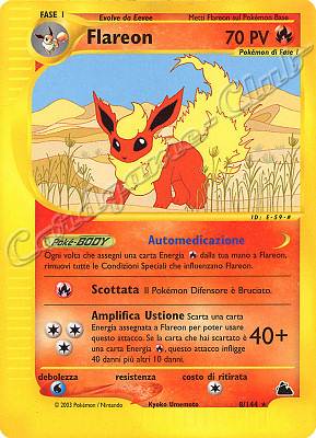 008 / 144 Flareon rara (IT) -NEAR MINT-