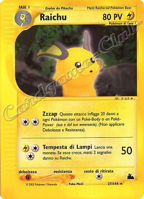 027 / 144 Raichu rara (IT) -NEAR MINT-
