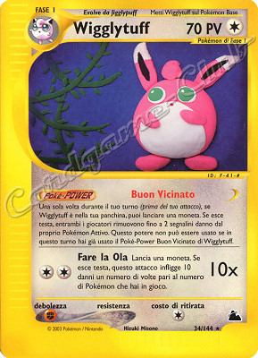 034 / 144 Wigglytuff rara (IT) -NEAR MINT-