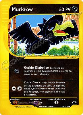 079 / 144 Murkrow comune (IT) -NEAR MINT-