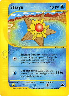 103 / 144 Staryu E-15 comune (IT) -NEAR MINT-