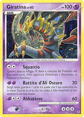 010 / 127 Giratina LIV.63 rara foil (IT) -NEAR MINT-