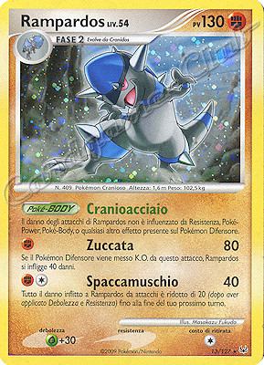 013 / 127 Rampardos LIV.54 rara foil (IT) -NEAR MINT-