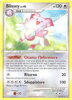 022 / 127 Blissey LIV.40 rara (IT) -NEAR MINT-