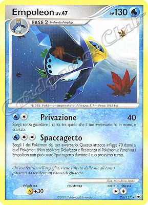 026 / 127 Empoleon LIV.47 rara (IT) -NEAR MINT-